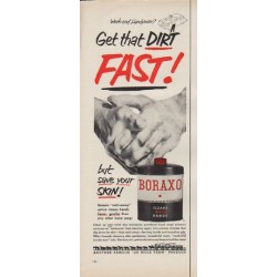 1952 Boraxo Ad "Get that DIRT"