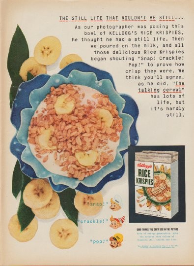 1952 Kellogg's Rice Krispies Vintage Ad 