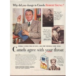 1952 Camel Cigarettes Ad "Robert Young"