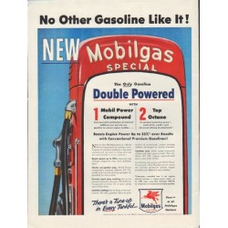 1954 Mobilgas Ad "No Other Gasoline Like It"