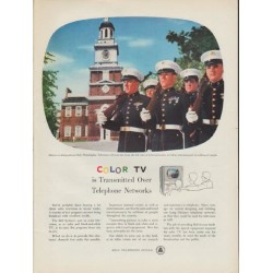 1954 Bell Telephone System Ad "Color TV"