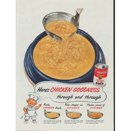 1954 Campbell's Soup Ad "Chicken Goodness"