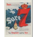 1954 Seagram's Whiskey Ad "Sure As Ice Floats"