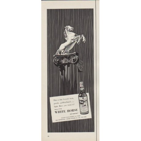 1954 White Horse Scotch Whisky Ad "This is the Scotch"