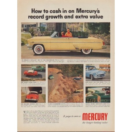 1954 Ford Mercury Ad "How to cash in"