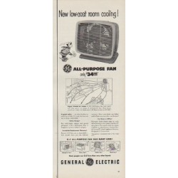 1954 General Electric Ad "low-cost room cooling"