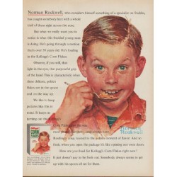 1954 Kellogg's Corn Flakes Ad "Norman Rockwell"