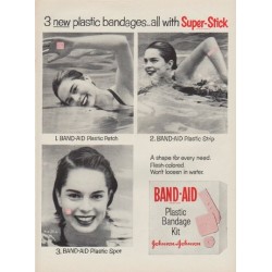 1954 Band-Aid Ad "Super-Stick"