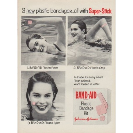 1954 Band-Aid Ad "Super-Stick"