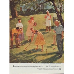 1954 United States Brewers Foundation Ad "Dad Takes on All Comers"