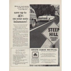 1954 State Farm Insurance Ad "Steep Hill"