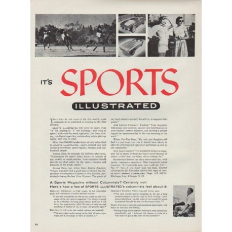 1954 Sports Illustrated Ad "That will be the name"