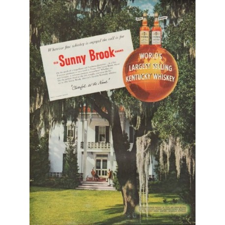 1954 Old Sunny Brook Whiskey Ad "On the porch"