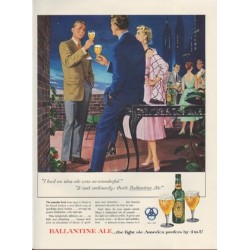 1954 Ballantine Ale Ad "I had no idea"