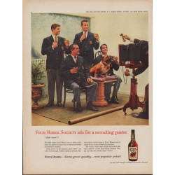 1960 Four Roses Whiskey Ad "Recruiting Poster"