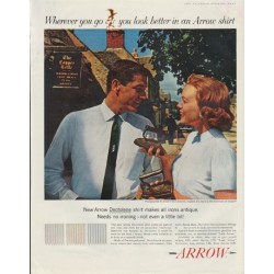 1961 Arrow Shirt Ad "Wherever you go"