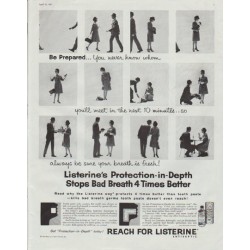 1961 Listerine Ad "Be Prepared"