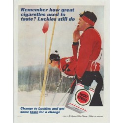 1961 Lucky Strike Cigarettes Ad "Remember how great"