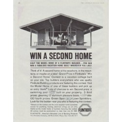 1961 Flintkote Ad "Win A Second Home"