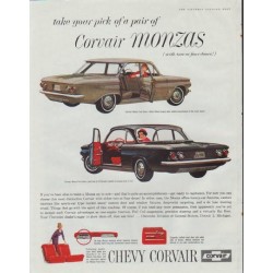 1961 Chevy Corvair Ad "take your pick"