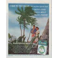 1961 Oasis Cigarettes Ad "Come to the Oasis"