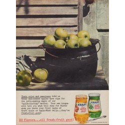 1960 Kraft Apple Jelly Ad "Color and Sweetness"