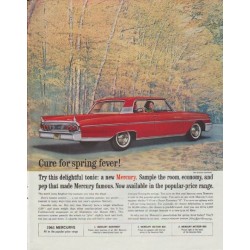 1961 Ford Mercury Ad "Cure for spring fever"
