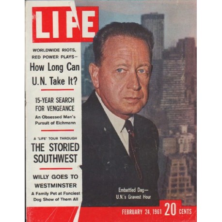 1961 LIFE Magazine Cover Page "Embattled Dag"