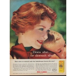 1960 Miss Clairol Hair Color Ad "So Natural"