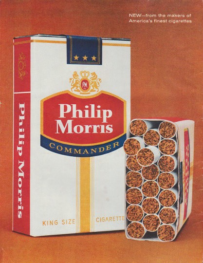 1961 Philip Morris Cigarettes Vintage Ad 