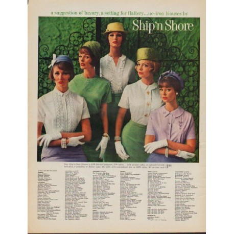 1961 Ship 'n Shore Ad "suggestion of luxury"