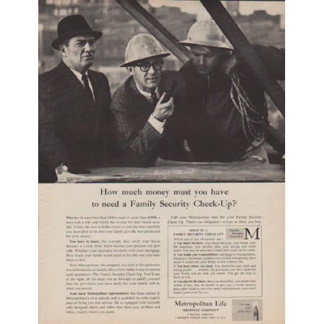 1961 Metropolitan Life Ad "How much money"