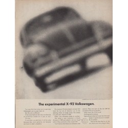 1961 Volkswagen Ad "The experimental X-93 Volkswagen"