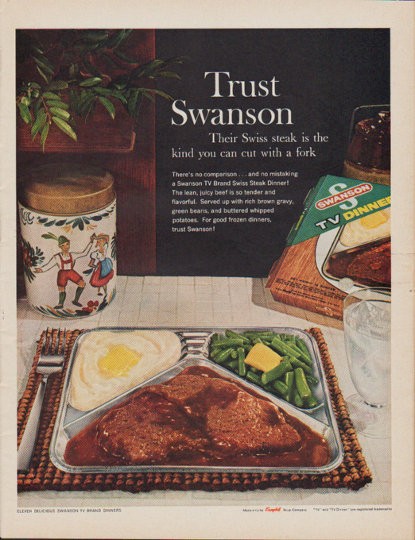 1961 Swanson Tv Dinner Vintage Ad Quot Trust Swanson Quot