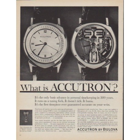 1961 Accutron by Bulova Ad "What is Accutron?"