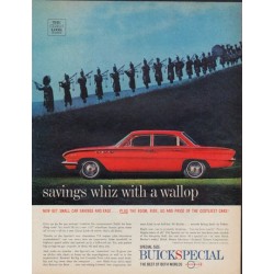 1961 Buick Ad "savings whiz with a wallop"