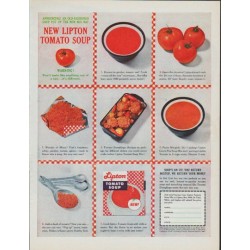 1961 Lipton Tomato Soup Ad "An Old-Fashioned Soup"