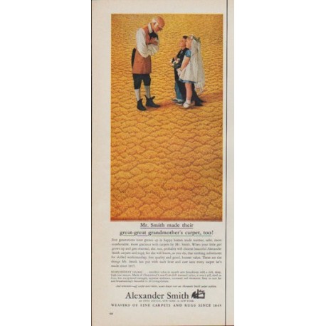 1961 Alexander Smith Carpets Ad "Mr. Smith"