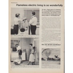 1961 Gold Medallion Home Ad "Flameless electric living"
