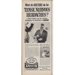 1961 Anacin Ad "Tense, Nervous Headaches"