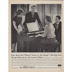 1961 Lowrey Organ Ad "How about her!"