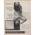 1961 Zenith Ad "2 radios in 1"