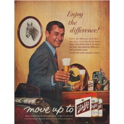 1961 Schlitz Beer Ad "Enjoy the difference"