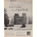 1961 L*O*F Glass Ad "Open World"