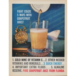 1961 Florida Citrus Commission Ad "Fight Colds"