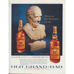 1961 Old Grand Dad Ad "Head of the Bourbon Family"