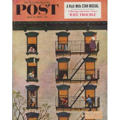 1958 Saturday Evening Post Cover Page "Clarinet Player"