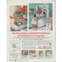 1958 General Electric Ad "Revolving Shelves"
