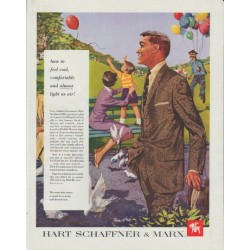 1958 Hart Schaffner & Marx Ad "how to feel cool"