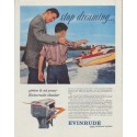 1958 Evinrude Ad "stop dreaming"